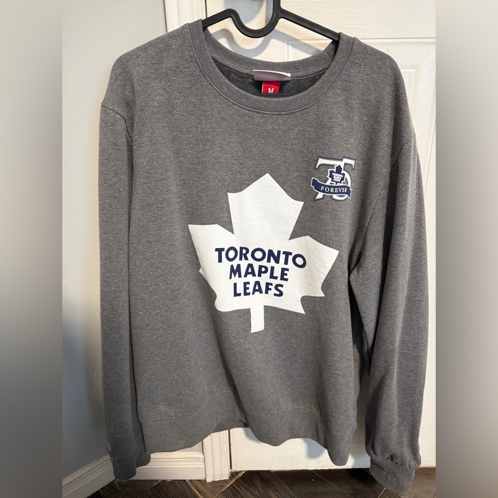Mitchell & Ness Grey Toronto Maple Leads Crewneck